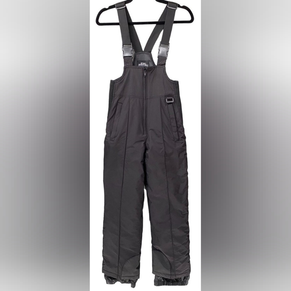 Sport Essentials Black Winter Snow Ski Overalls Snowsuit Youth Bib Pant Size 8